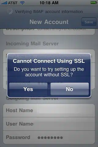 iPhone IMAP Mailbox Setup Instructions