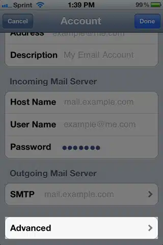 iPhone IMAP Mailbox Setup Instructions