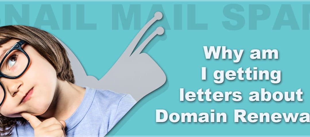 Why am I getting letters about my domain renewal?