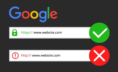 If you don’t have the little green lock from a trusted SSL certificate, Google Chrome will tag your site as Not Secure.
