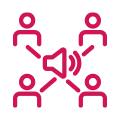 Icon of a gear in the middle of two arrows revolving around it.
