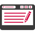 Icon of a website browser.